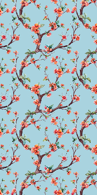 Store fenêtre intérieur à boutons de fleurs d'arbres