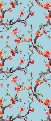 Store fenêtre intérieur à boutons de fleurs d'arbres