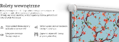 Store fenêtre intérieur à boutons de fleurs d'arbres