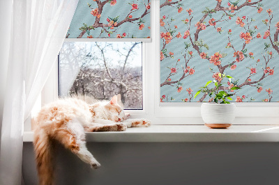 Store fenêtre intérieur à boutons de fleurs d'arbres