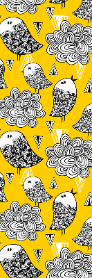 Store fenêtre intérieur avec oiseaux