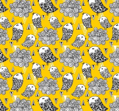 Store fenêtre intérieur avec oiseaux