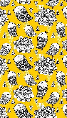 Store fenêtre intérieur avec oiseaux