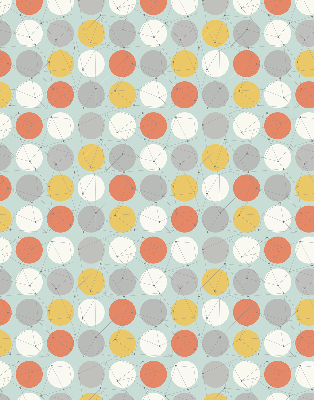 Store fenêtre intérieur avec des points reliés par des lignes sur des cercles