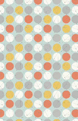 Store fenêtre intérieur avec des points reliés par des lignes sur des cercles