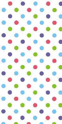 Store occultant fenêtre à points colorés