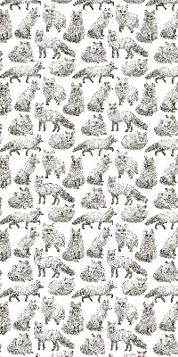 Store occultant fenêtre avec motif de renards gris