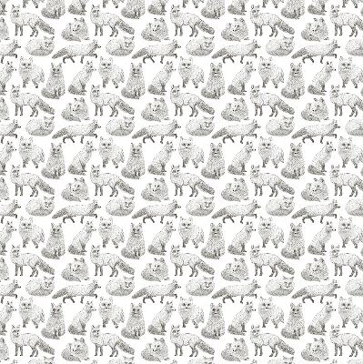 Store occultant fenêtre avec motif de renards gris