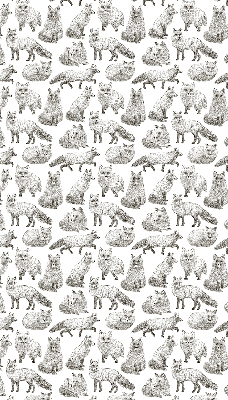 Store occultant fenêtre avec motif de renards gris