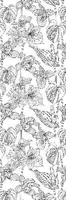 Store enrouleur occultant à fleurs esquissées