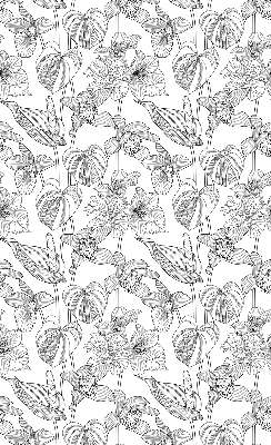 Store enrouleur occultant à fleurs esquissées