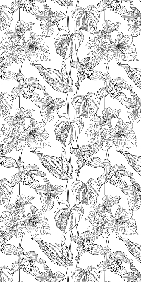Store enrouleur occultant à fleurs esquissées
