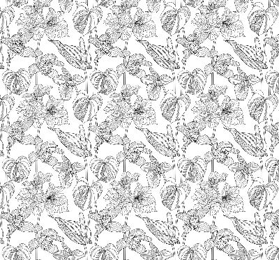 Store enrouleur occultant à fleurs esquissées