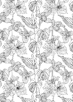 Store enrouleur occultant à fleurs esquissées