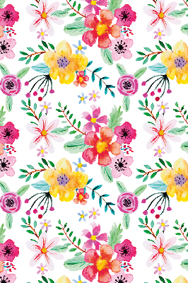 Store fenêtre intérieur avec fleurs peintes