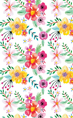 Store fenêtre intérieur avec fleurs peintes