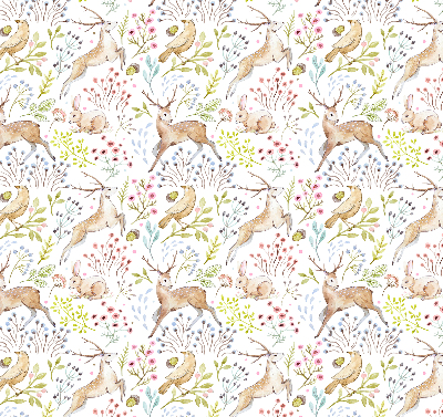 Store enrouleur occultant avec motif de chevreuils et de cerfs