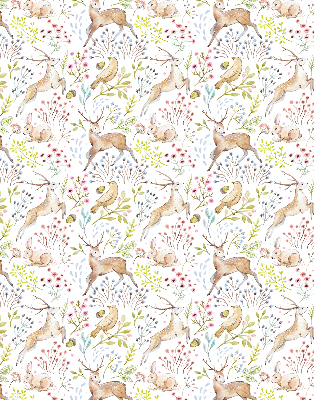 Store enrouleur occultant avec motif de chevreuils et de cerfs