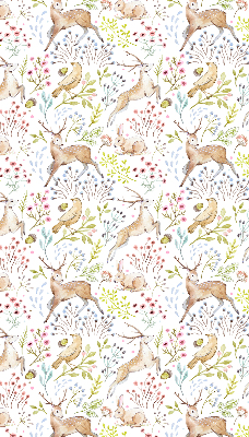 Store enrouleur occultant avec motif de chevreuils et de cerfs