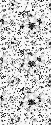 Store occultant fenêtre à motif de fleur dessinée