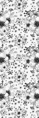 Store occultant fenêtre à motif de fleur dessinée