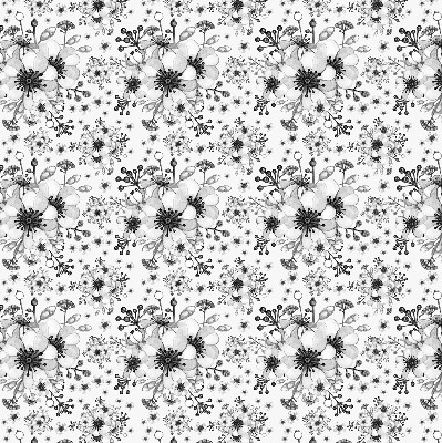 Store occultant fenêtre à motif de fleur dessinée