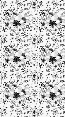 Store occultant fenêtre à motif de fleur dessinée