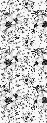 Store occultant fenêtre à motif de fleur dessinée