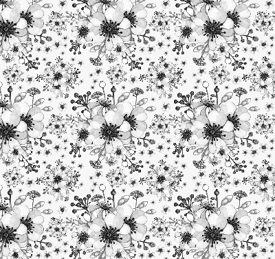 Store occultant fenêtre à motif de fleur dessinée