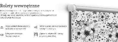 Store occultant fenêtre à motif de fleur dessinée