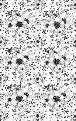 Store occultant fenêtre à motif de fleur dessinée