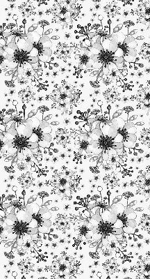 Store occultant fenêtre à motif de fleur dessinée