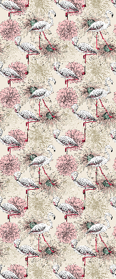 Store enrouleur occultant avec flamants roses blancs