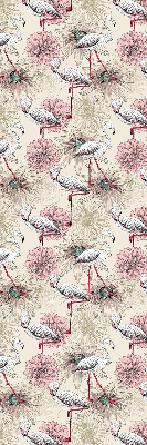 Store enrouleur occultant avec flamants roses blancs