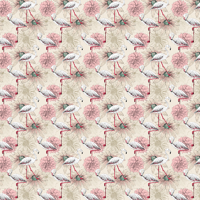 Store enrouleur occultant avec flamants roses blancs