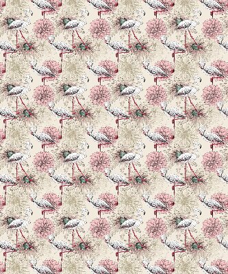 Store enrouleur occultant avec flamants roses blancs