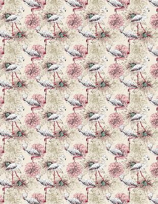 Store enrouleur occultant avec flamants roses blancs