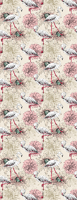 Store enrouleur occultant avec flamants roses blancs
