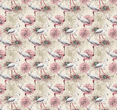 Store enrouleur occultant avec flamants roses blancs
