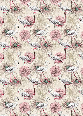 Store enrouleur occultant avec flamants roses blancs