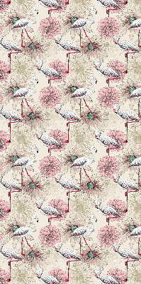 Store enrouleur occultant avec flamants roses blancs