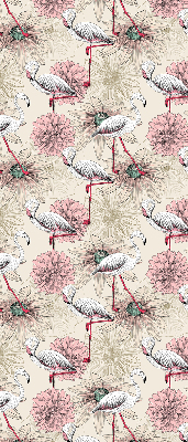 Store enrouleur occultant avec flamants roses blancs