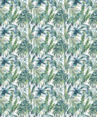 Store enrouleur occultant à motifs de feuilles tropicales
