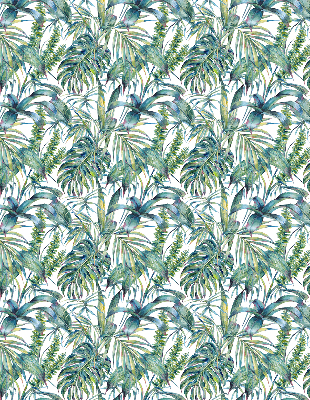 Store enrouleur occultant à motifs de feuilles tropicales