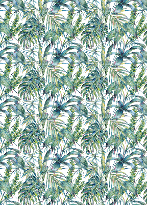 Store enrouleur occultant à motifs de feuilles tropicales