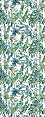 Store enrouleur occultant à motifs de feuilles tropicales
