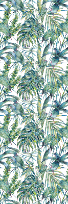Store enrouleur occultant à motifs de feuilles tropicales