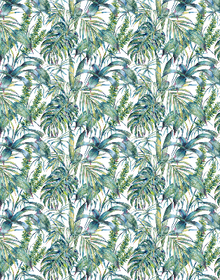 Store enrouleur occultant à motifs de feuilles tropicales