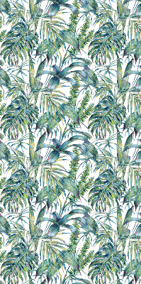 Store enrouleur occultant à motifs de feuilles tropicales