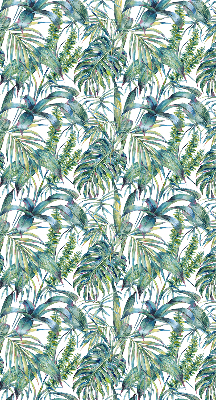 Store enrouleur occultant à motifs de feuilles tropicales